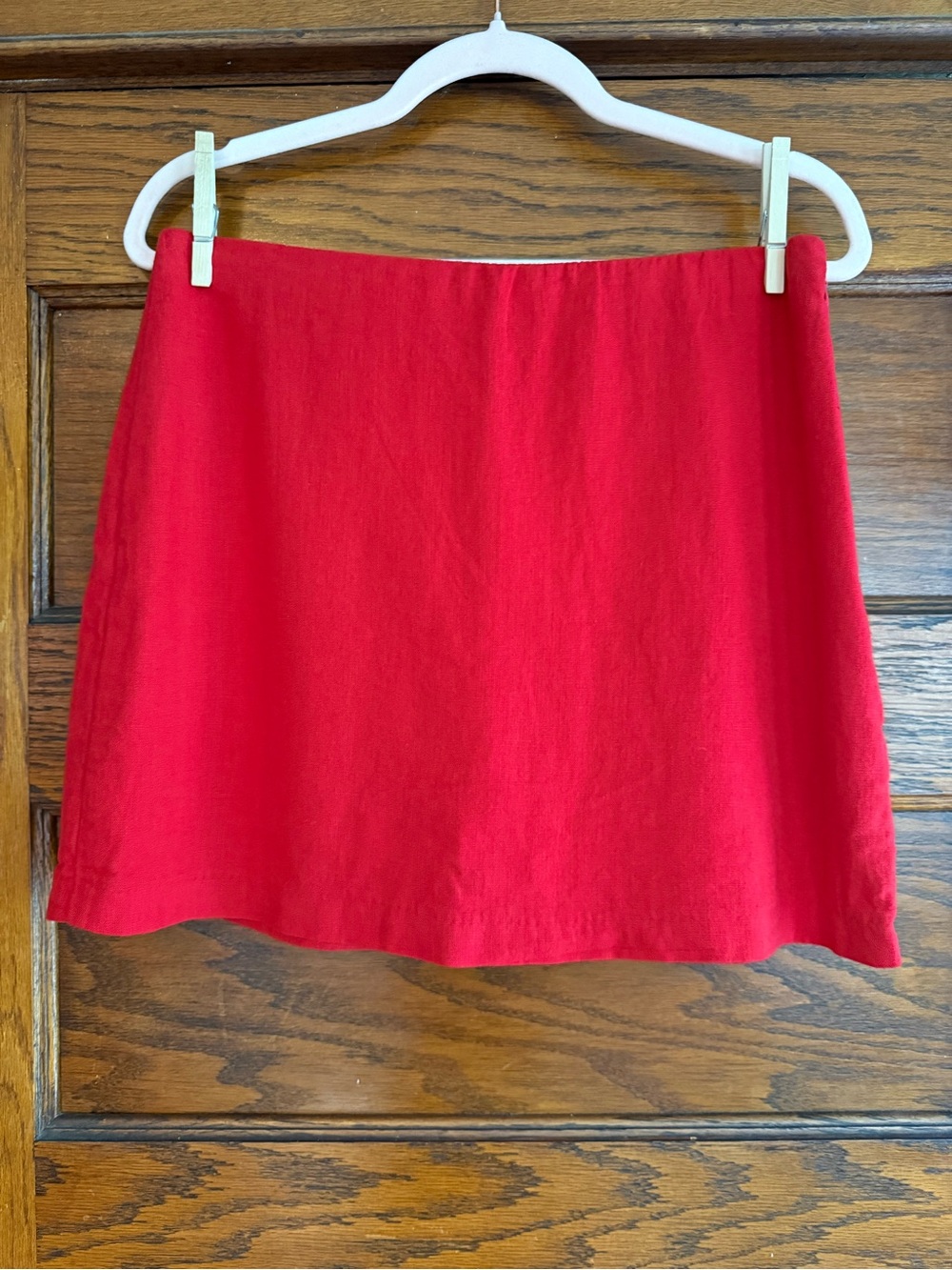 NWT ABERCROMBIE & FITCH Scarlett Mini Skort Ultra High Rise Red Skirt M